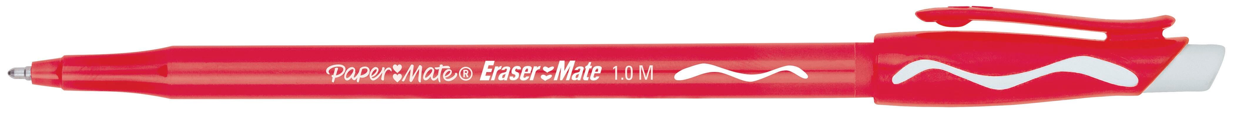 PEN RED BALLPOINT ERASERMATE MEDIUM PACK OF 12