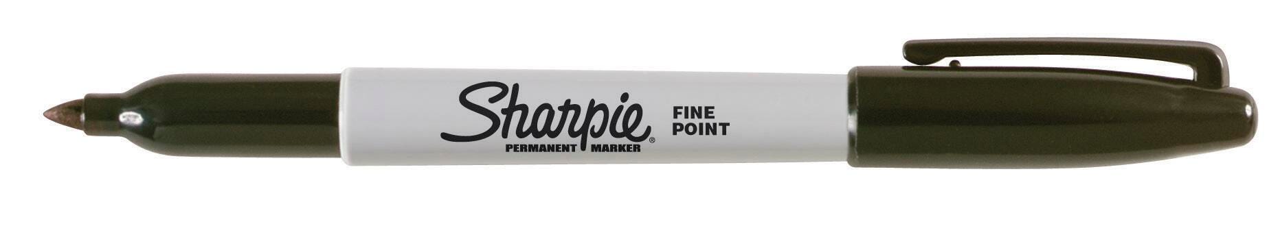 MARKER BLACK FINE SHARPIE PACK OF 12