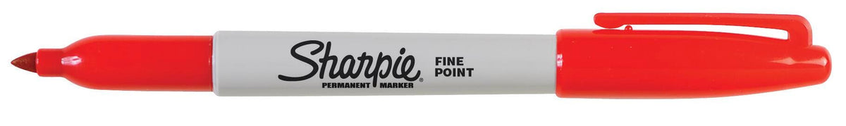 MARKER RED FINE SHARPIE PACK OF 12