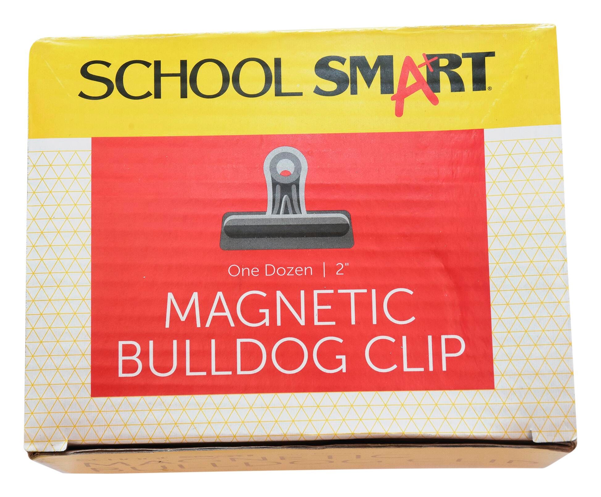 CLIP BULLDOG 2 IN MAGNETIC SCHOOL SMART PACK OF 12