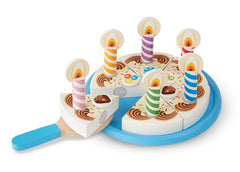 PRETEND PLAY FOOD BIRTHDAY CAKE - SET OF 34