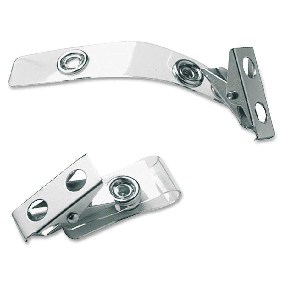 ADAPTER STRAP CLIP PUNCHED VINYL CLEAR - PACK OF 25