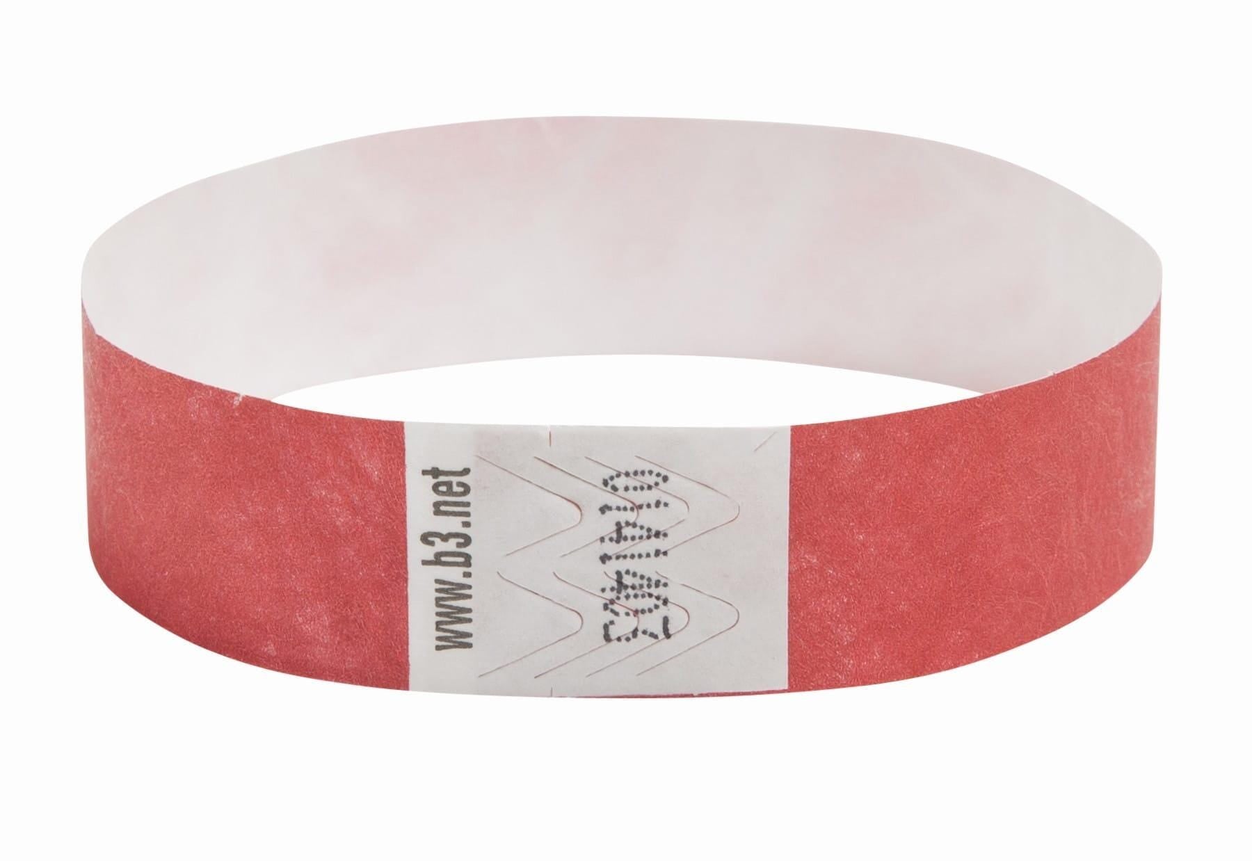 WRIST BAND TEAR RESISTANT 10X.75 RED BAU85020 PACK OF 100