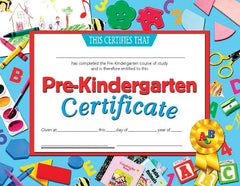 CERTIFICATES 8 1/2X11 PRE-KINDERGARTEN SET OF 30