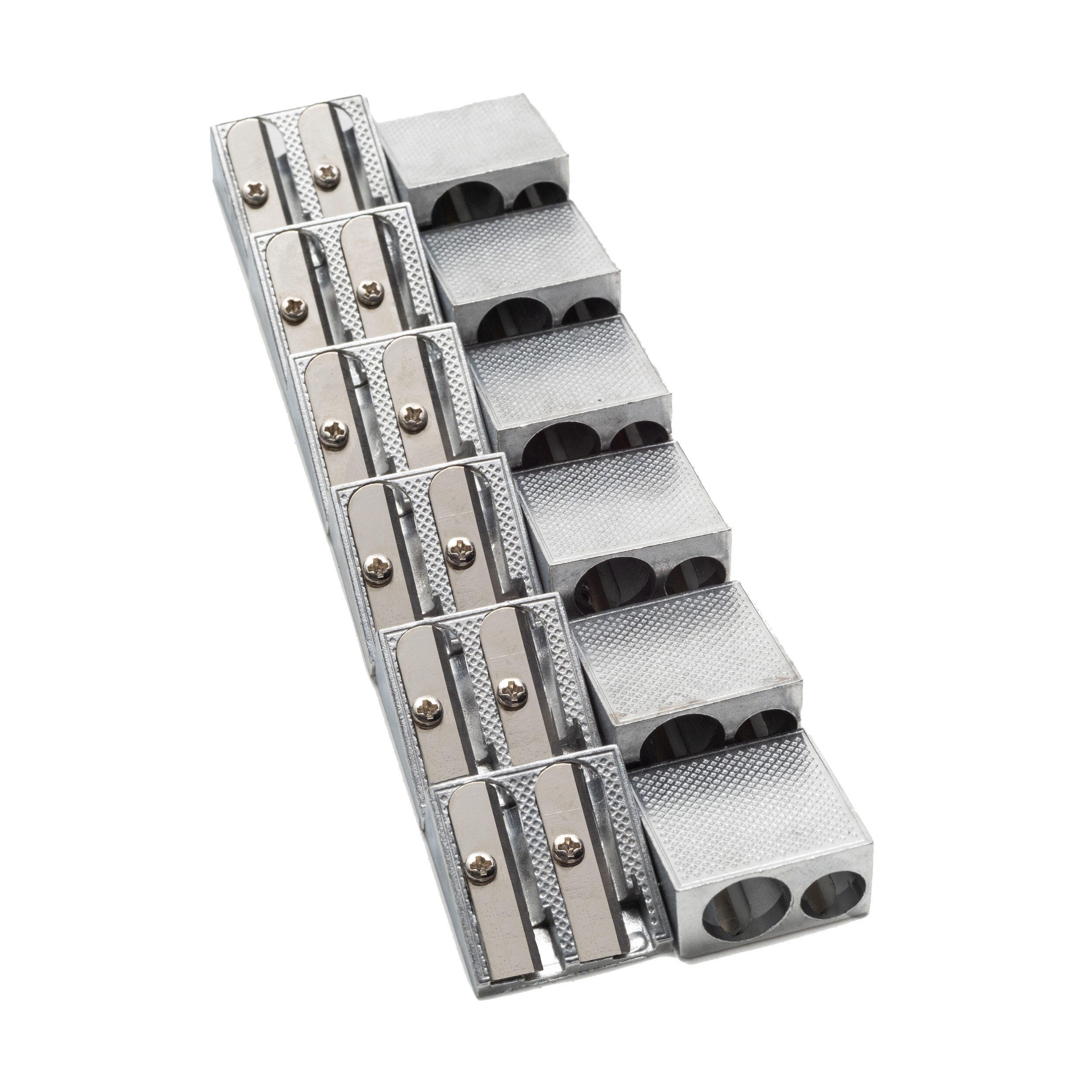 SHARPENER 2 HOLE ALUM PACK OF 12 - SCHOOL SMART