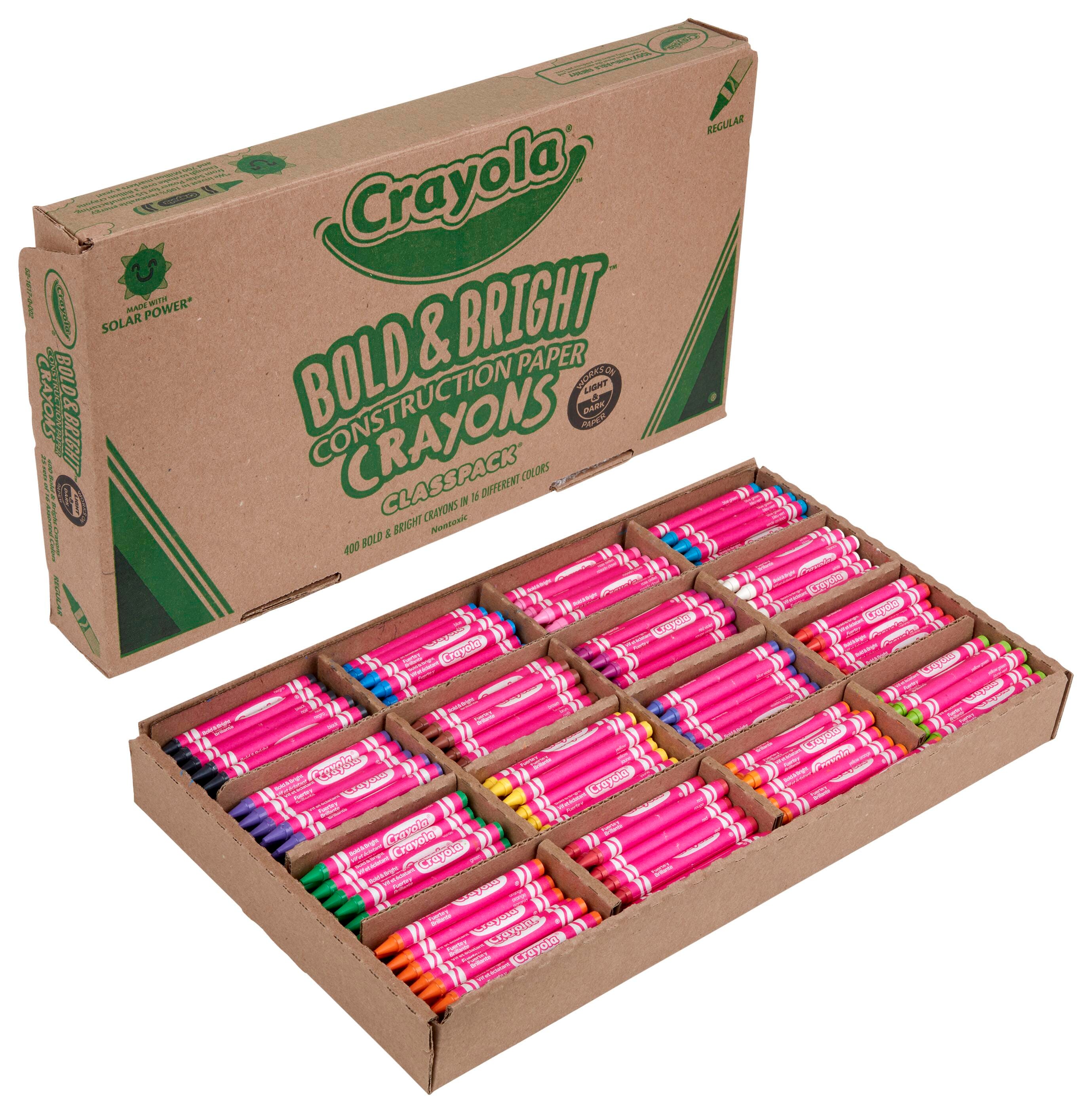 CRAYONS CRAYOLA CLASSPACK CONST PAPER STANDARD 16-COLOR SET OF 400