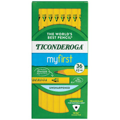 PENCIL TICONDEROGA MY 1ST TRI-WRITE W/O ERASER PACK OF 36