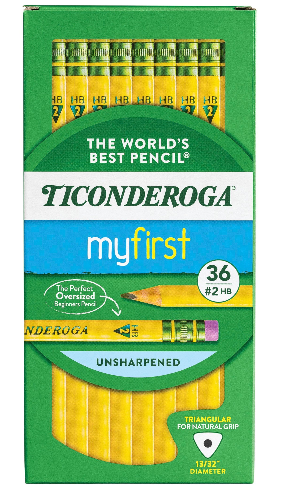 PENCIL BEGINNERS NO. 2 TRIANGULAR YELLOW DIX13082 PACK OF 36