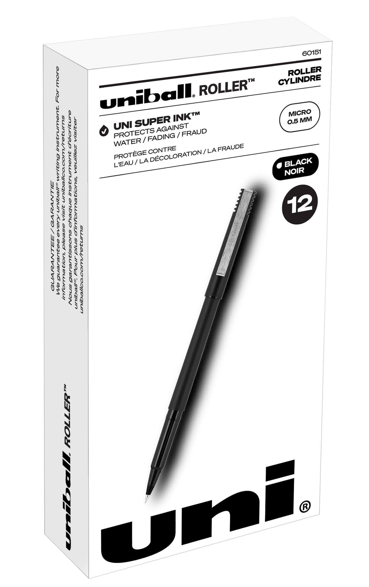 PEN ROLLBALL UNI XFINE BLACK PACK OF 12