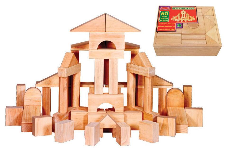 BLOCKS WOOD UNIT SET OF 60