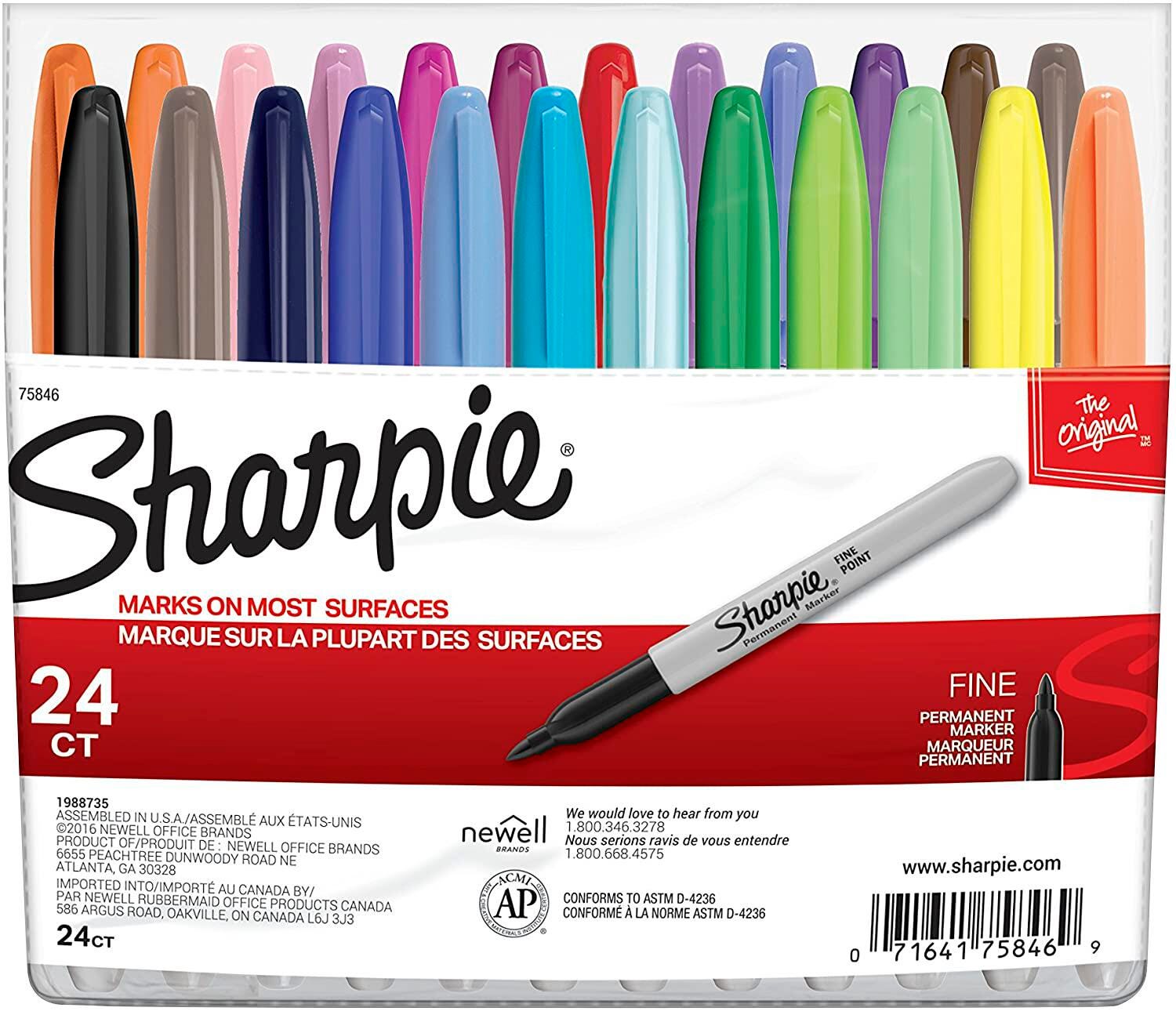 MARKER SHARPIE ASSORTED FINE SET OF 24