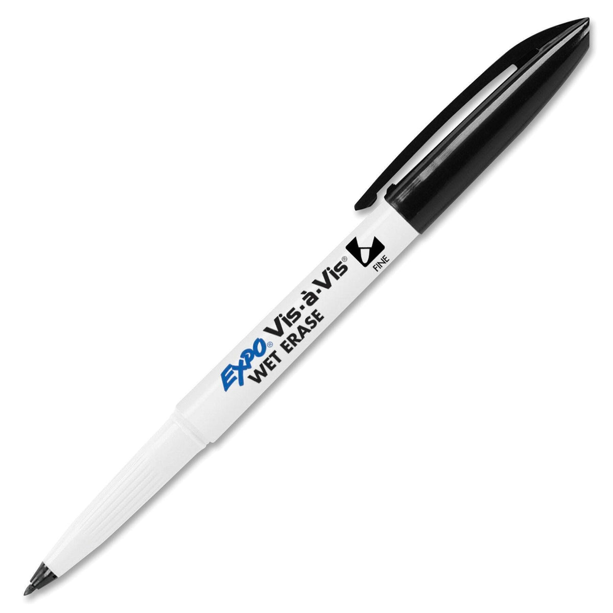 PEN WET-ERASE VIS-A-VIS ULTRAFINE BLACK PK/12