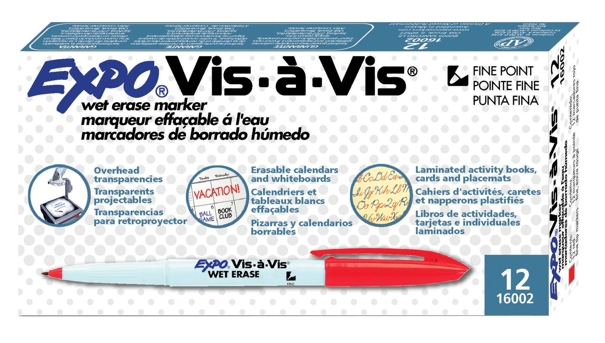 PEN WET-ERASE FINE RED