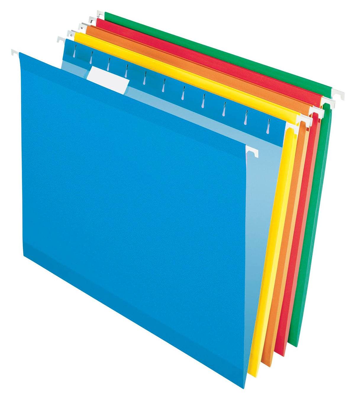 FOLDER FILE HANGING REINFORCED LTR 1/5 CUT ASST PK OF 25