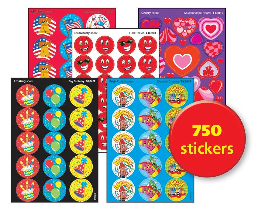 STICKERS STINKY 1 VARIETY 64 SHEETS PACK OF 750