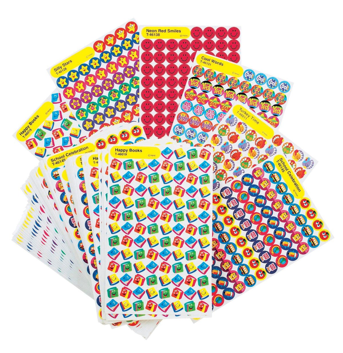 STICKERS INCENTIVE 13/32 SUPER SHAPES VARIETY PACK OF 9000