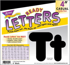 LETTERS READY TREND 4 IN CASUAL BLACK SET OF 183