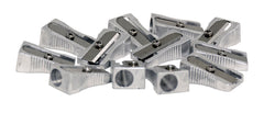 SHARPENER 1 HOLE ALUM PACK OF 12 - SCHOOL SMART