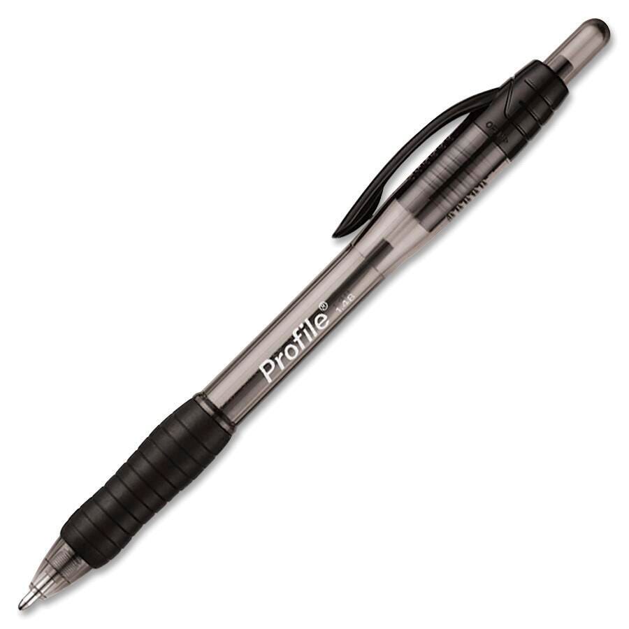 PEN BLACK BALLPOINT PROFILE RETRACTABLE PACK OF 12