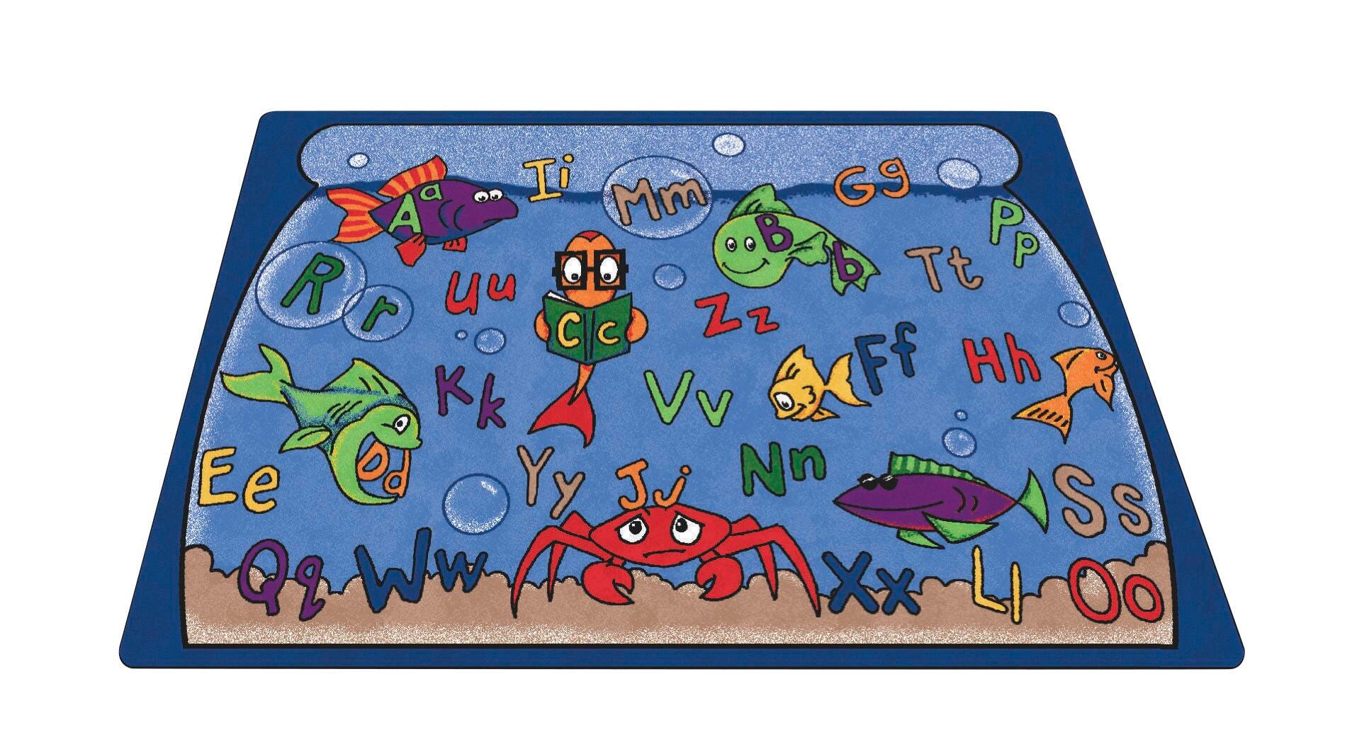 CARPETS FOR KIDS - PREMIUM ALPHABET AQUARIUM - 4 FT 5 IN X 5 FT 10 IN