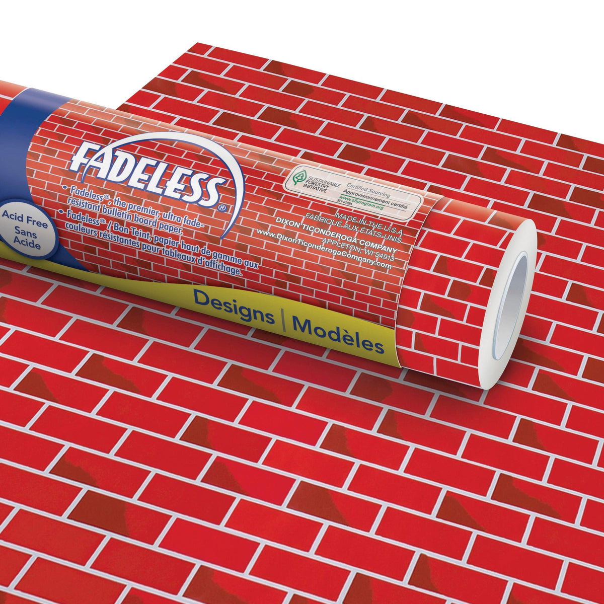 PAPER ROLL FADELESS DESIGNS 48 IN X 50 FT TU TONE BRICK