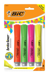 HIGHLIGHTER BRITE LINER GRIP XL SET OF 4 COLORS