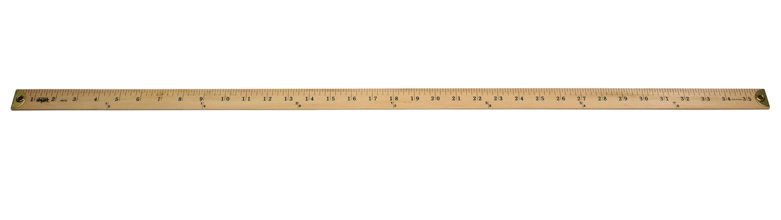 YARDSTICK WOOD METAL END - SCHOOL SMART