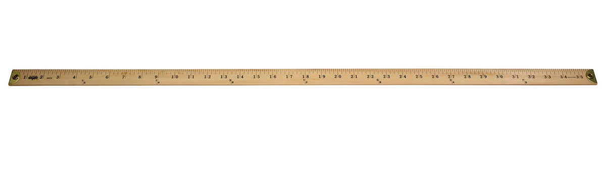 YARDSTICK WOOD METAL END - SCHOOL SMART