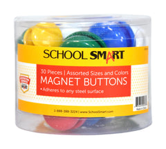 MAGNET BUTTON ASST PACK OF 30 - SCHOOL SMART