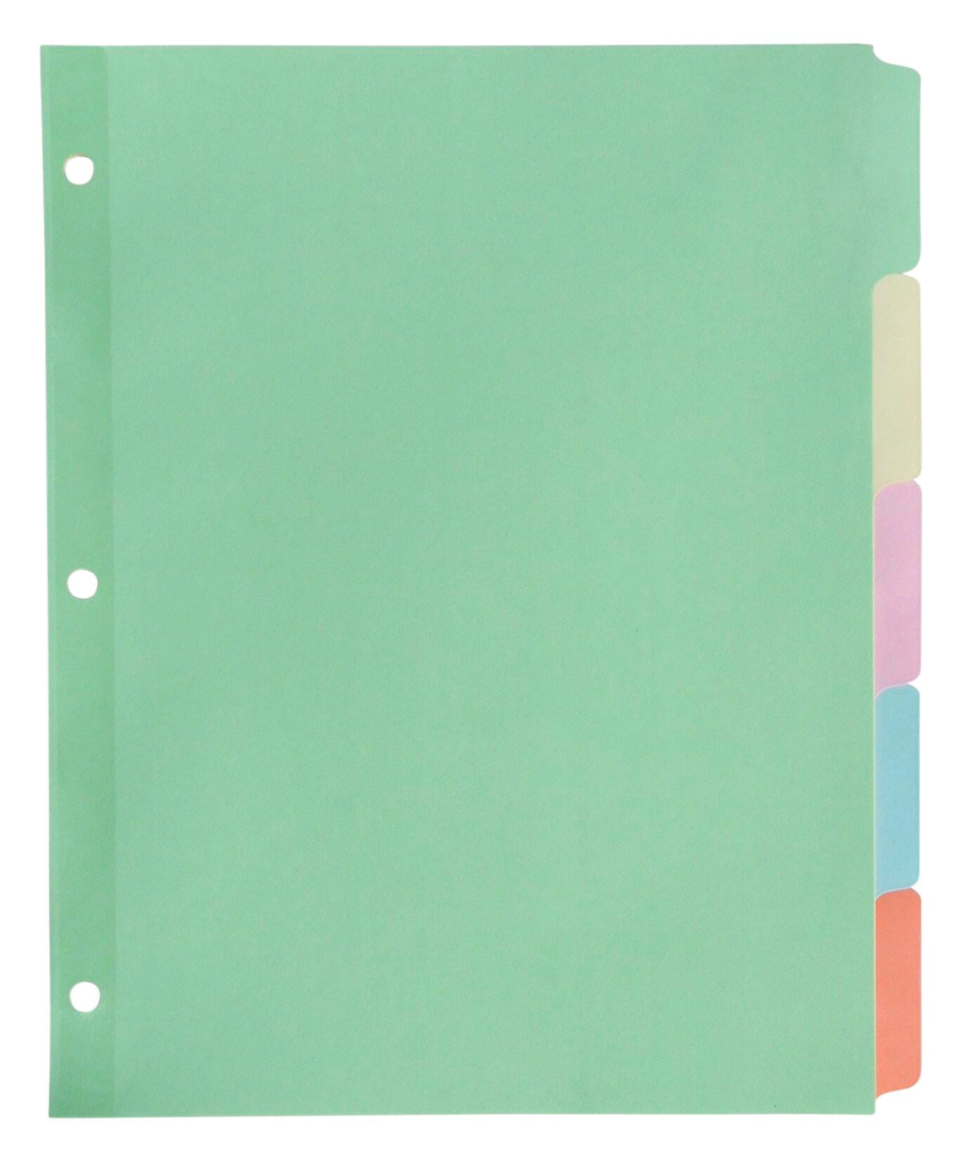 DIVIDER TAB ERASABLE 5 TAB ASST SCHOOL SMART