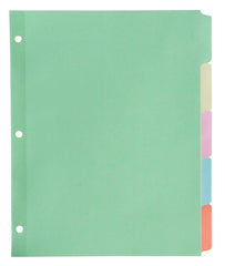 DIVIDER TAB ERASABLE 5 TAB ASST SCHOOL SMART