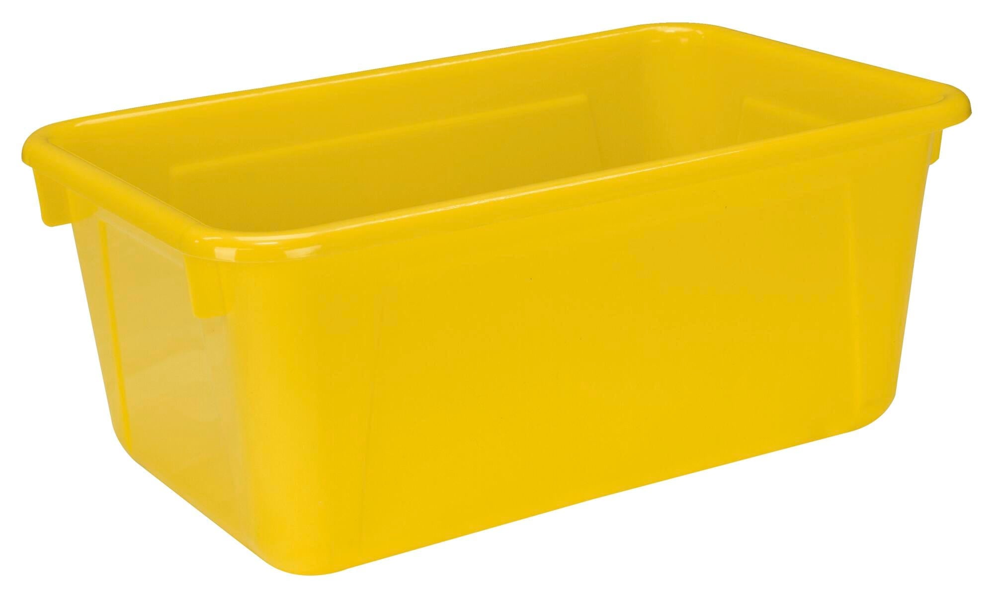 SCHOOL SMART PRIMARY COLORS STORAGE BIN - 7-7/8 X 12-1/4 X 5-3/8  - YELLOW - EACH