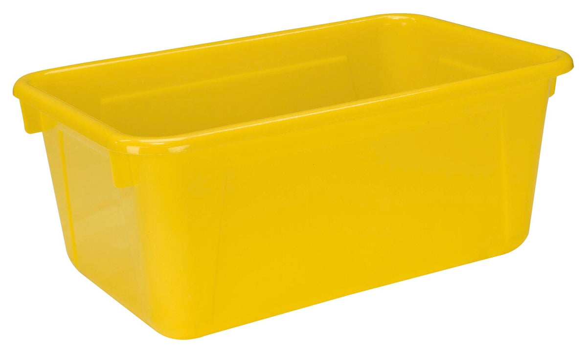SCHOOL SMART PRIMARY COLORS STORAGE BIN - 7-7/8 X 12-1/4 X 5-3/8  - YELLOW - EACH