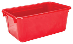 SCHOOL SMART PRIMARY COLORS STORAGE BIN - 7-7/8 X 12-1/4 X 5-3/8  - RED - EACH