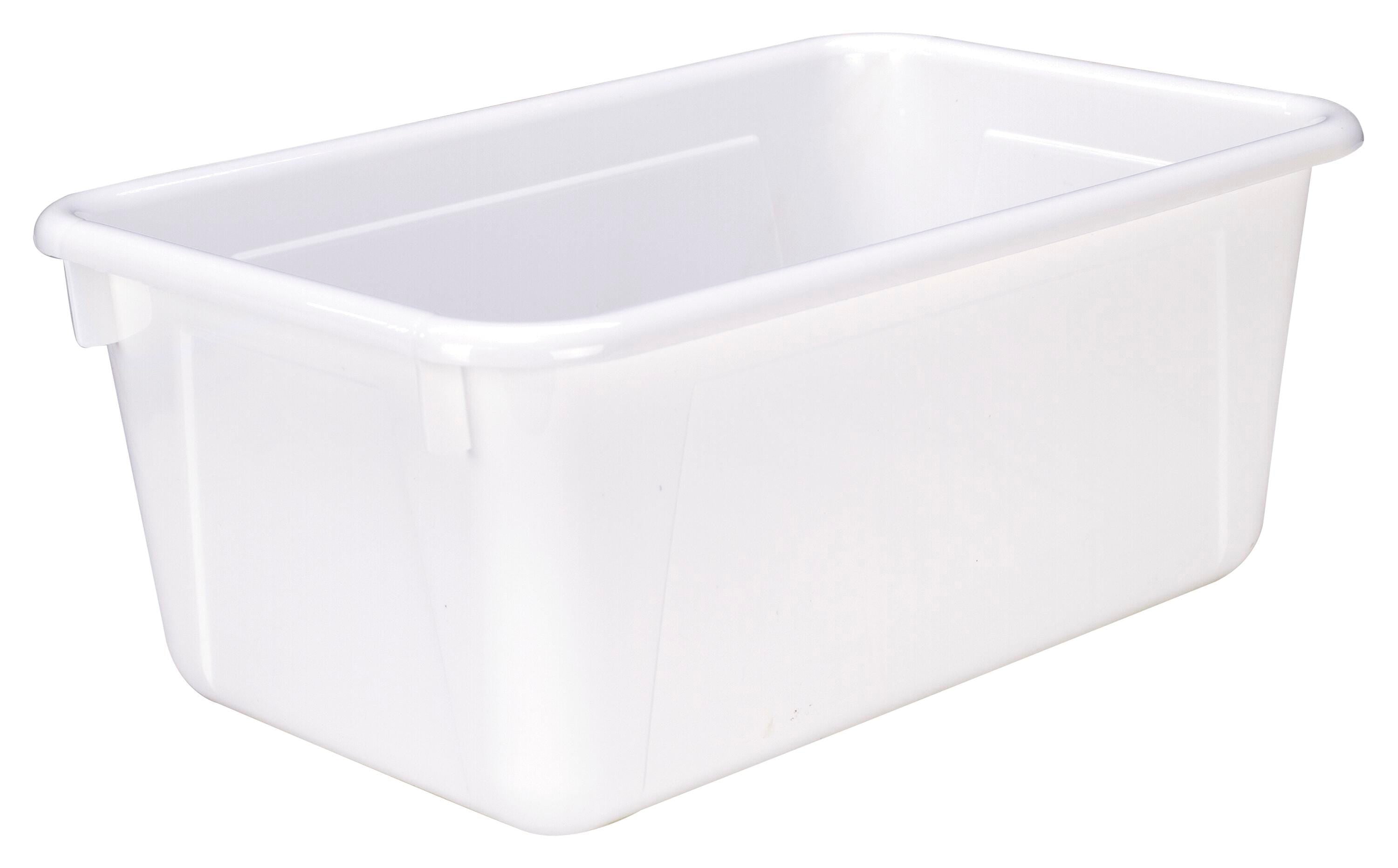 SCHOOL SMART PRIMARY COLORS STORAGE BIN - 7-7/8 X 12-1/4 X 5-3/8  - WHITE - EACH