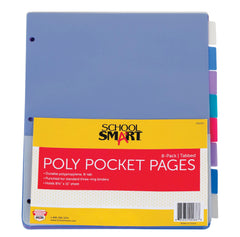 POCKET BINDER TABBED 8 TAB ASST SCHOOL SMART