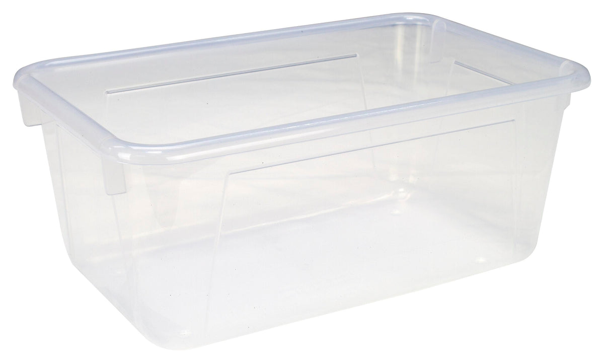 SCHOOL SMART PRIMARY COLORS STORAGE BIN - 7-7/8 X 12-1/4 X 5-3/8  - TRANSLUCENT - EACH
