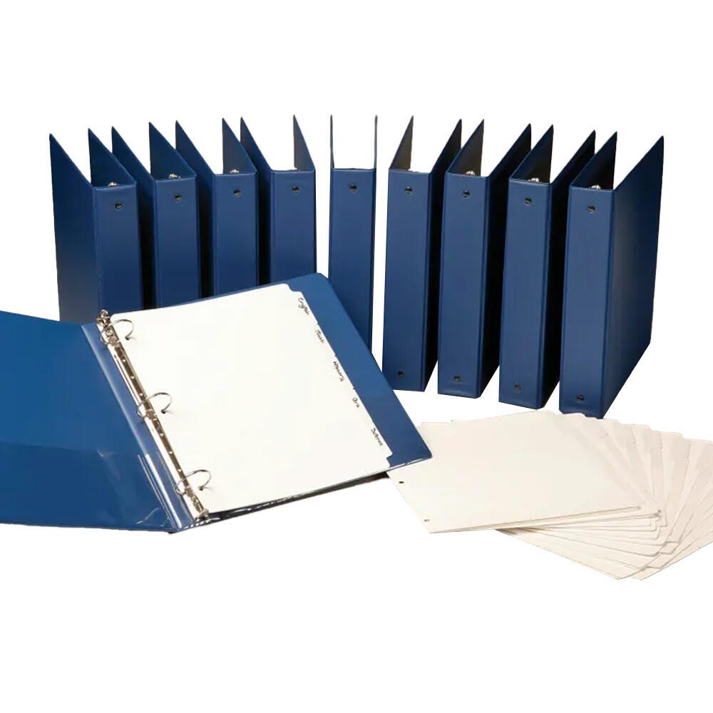 BINDER CLASSROOM PACK 1.5 IN BLUE PK OF 30