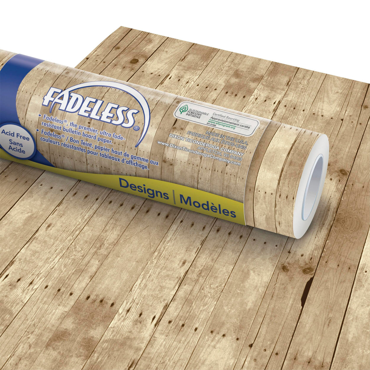 PAPER ROLL FADELESS DESIGNS 48 IN X 50 FT WEATHERED WOOD