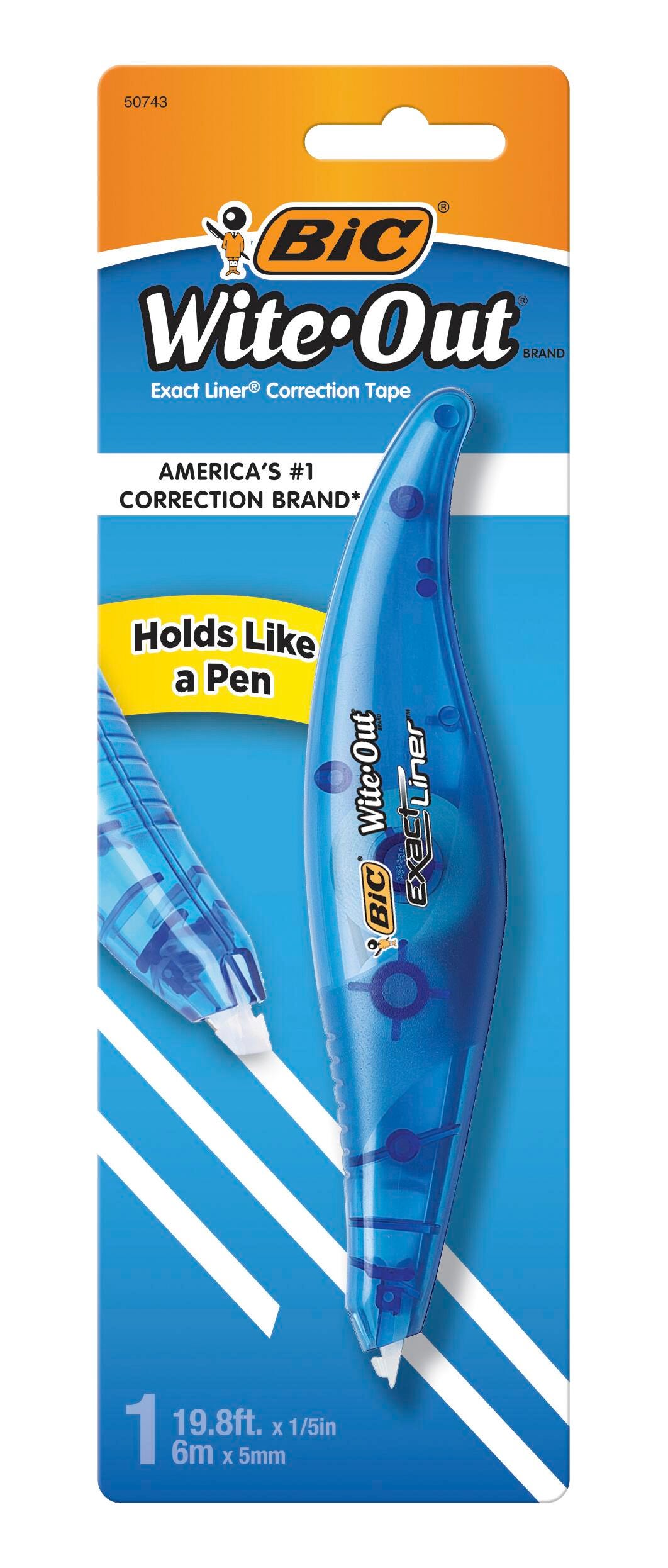 TAPE CORRECTION EXACT LINER PEN .2INX19.8FT BLUE BICWOELP11