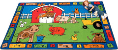 CARPETS FOR KIDS - PREMIUM ALPHABET FARM - 5 FT 10 IN X 8 FT 4 IN RECTANGLE