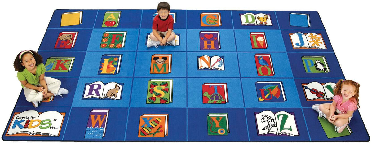 CARPETS FOR KIDS - PREMIUM READING BY THE BOOK - 5 FT 10 IN X 8 FT 4 IN - RECTANGLE