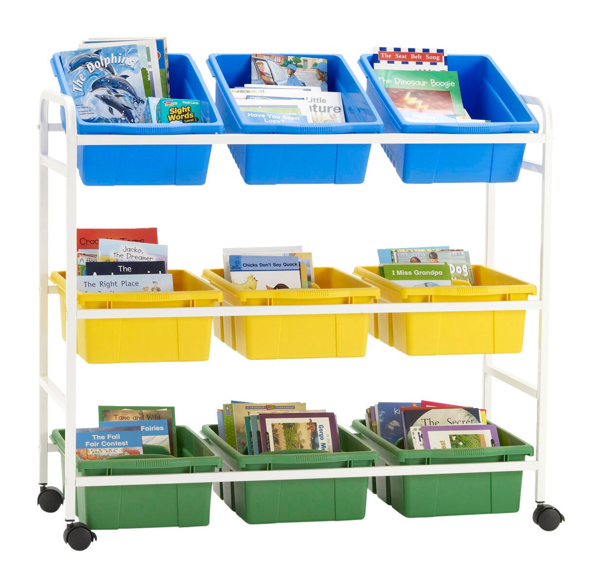 CART LEVELED READING BOOK BROWSER 9 TUBS