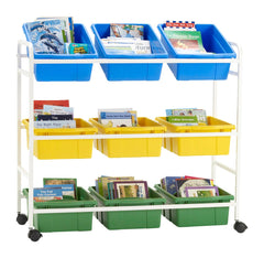 CART LEVELED READING BOOK BROWSER 9 TUBS