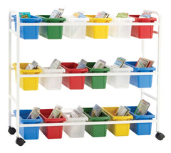CART LEVELED READING BOOK BROWSER 18 TUBS
