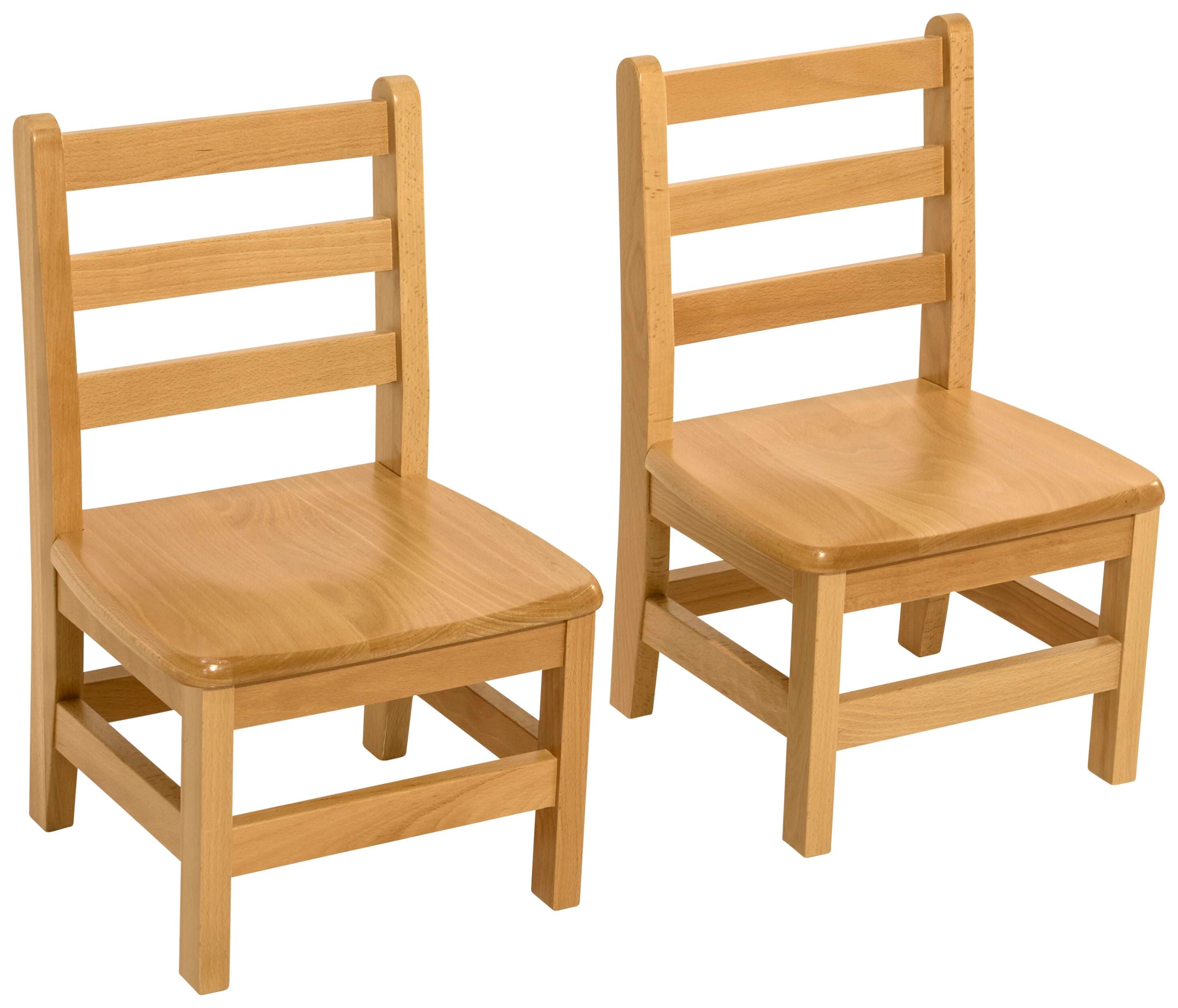 CHAIR HARDWOOD 10 H IN WOOD - SET OF 2