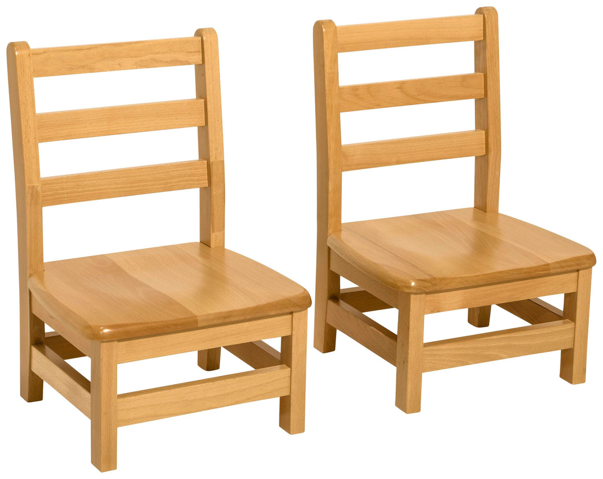 WOOD DESIGNS - CHAIR HARDWOOD 12 H IN - SET OF 2