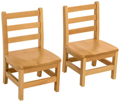 WOOD DESIGNS - CHAIR HARDWOOD 13 H IN - SET OF 2