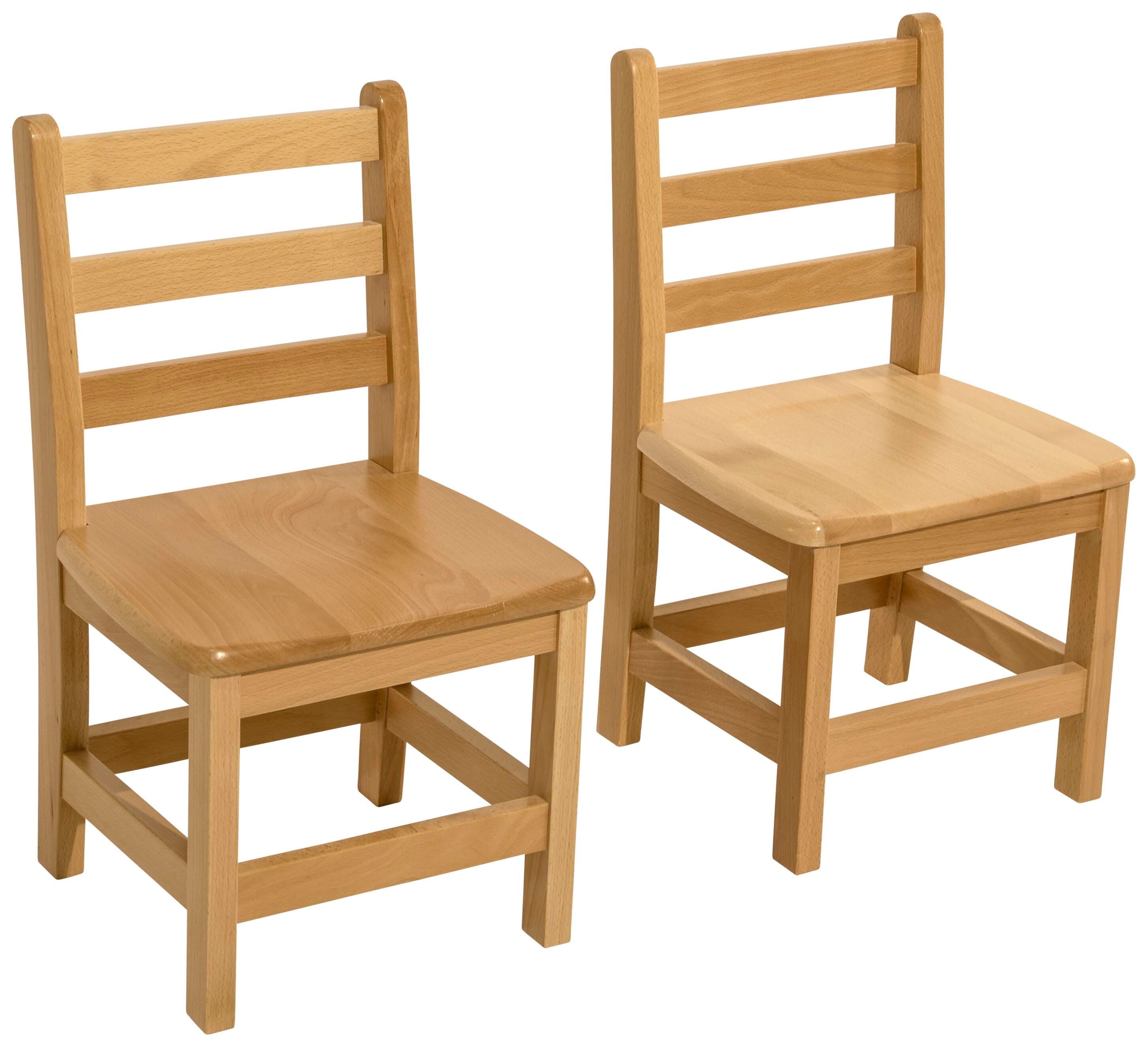 WOOD DESIGNS - CHAIR HARDWOOD 15 H IN - SET OF 2