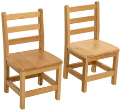 WOOD DESIGNS - CHAIR HARDWOOD 15 H IN - SET OF 2
